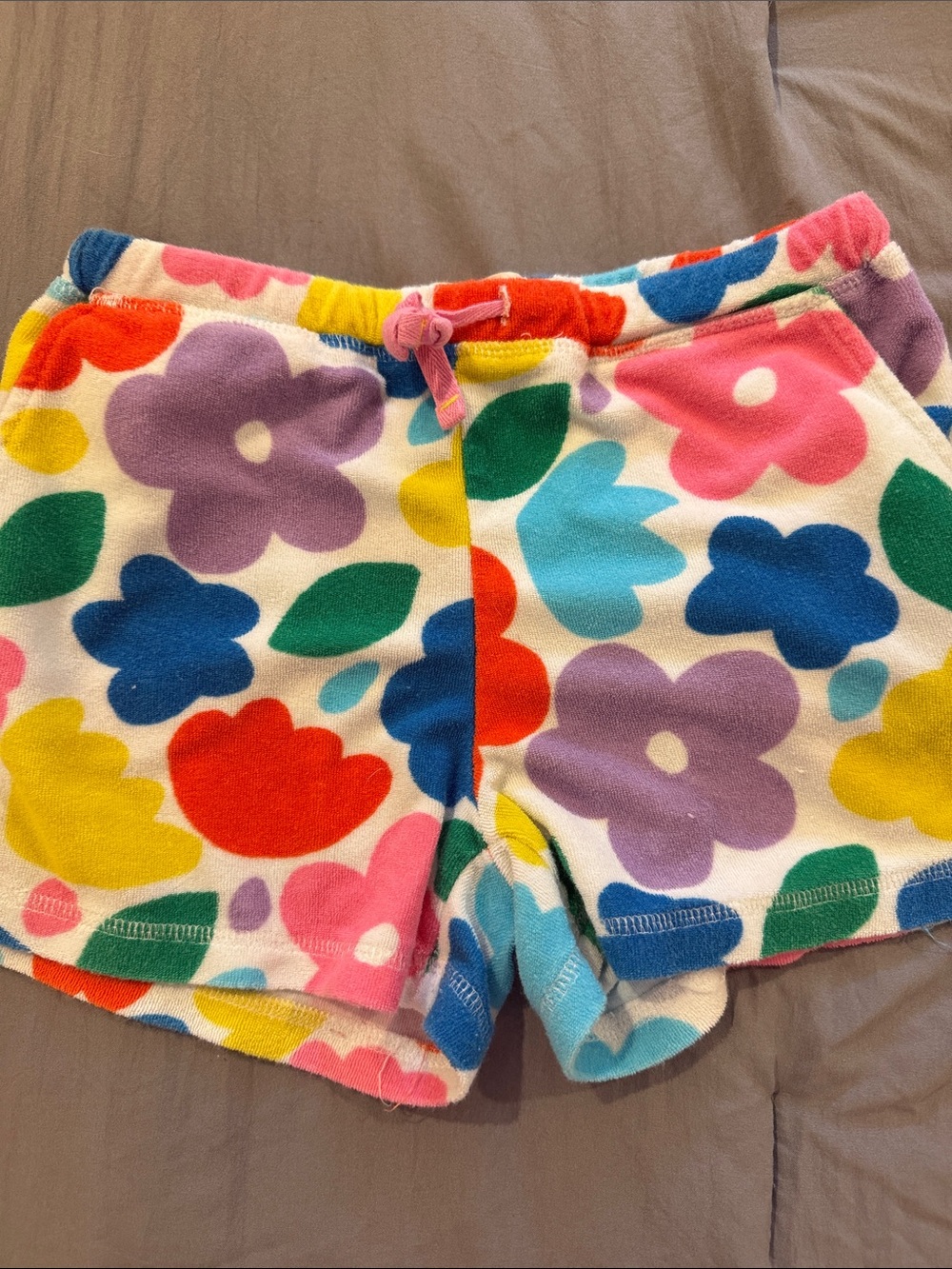 Mini Boden Kids Multicolor Floral Terry Shorts